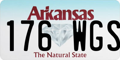 AR license plate 176WGS