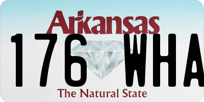 AR license plate 176WHA