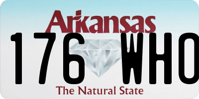 AR license plate 176WHO