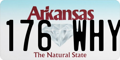AR license plate 176WHY