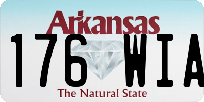 AR license plate 176WIA