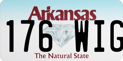 AR license plate 176WIG