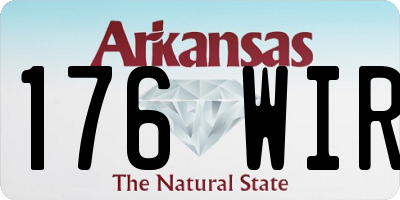 AR license plate 176WIR