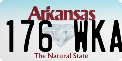 AR license plate 176WKA