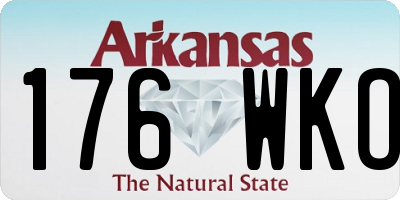 AR license plate 176WKO