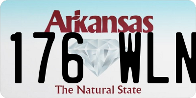AR license plate 176WLN