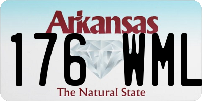 AR license plate 176WML