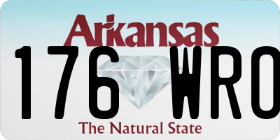 AR license plate 176WRO