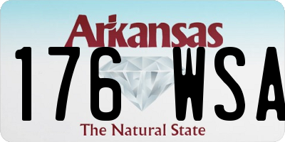 AR license plate 176WSA