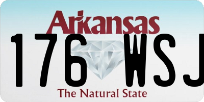 AR license plate 176WSJ
