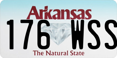 AR license plate 176WSS