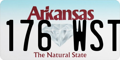 AR license plate 176WST