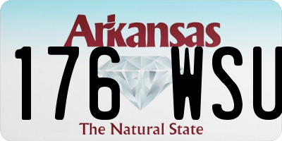 AR license plate 176WSU