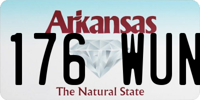 AR license plate 176WUN