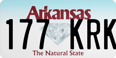 AR license plate 177KRK