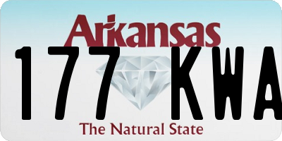 AR license plate 177KWA