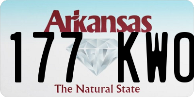AR license plate 177KWO