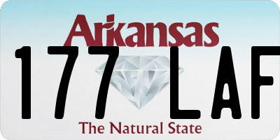 AR license plate 177LAF