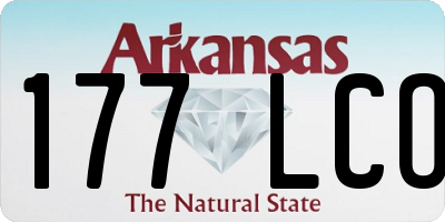 AR license plate 177LCO