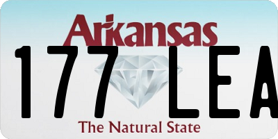 AR license plate 177LEA