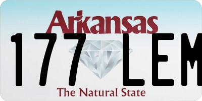 AR license plate 177LEM