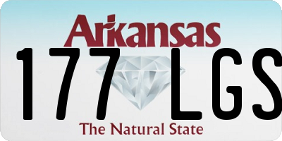 AR license plate 177LGS