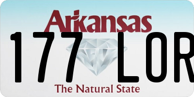 AR license plate 177LOR