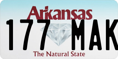 AR license plate 177MAK