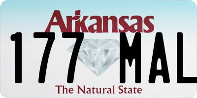 AR license plate 177MAL