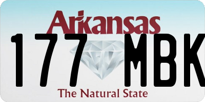 AR license plate 177MBK