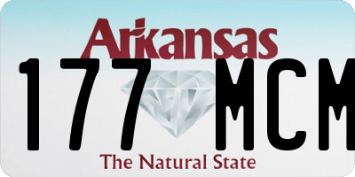 AR license plate 177MCM