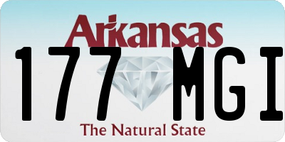 AR license plate 177MGI