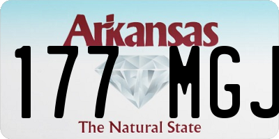 AR license plate 177MGJ