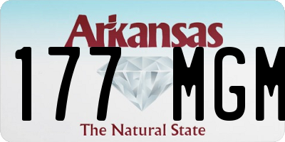 AR license plate 177MGM