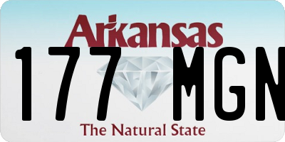 AR license plate 177MGN