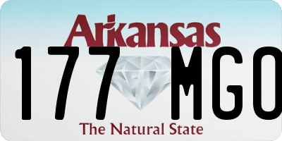 AR license plate 177MGO