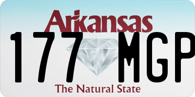 AR license plate 177MGP