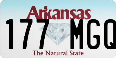 AR license plate 177MGQ