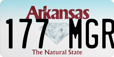 AR license plate 177MGR