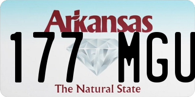 AR license plate 177MGU