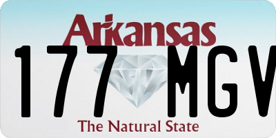 AR license plate 177MGV