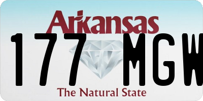 AR license plate 177MGW