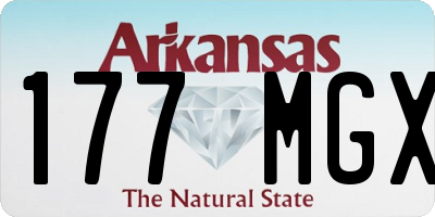 AR license plate 177MGX