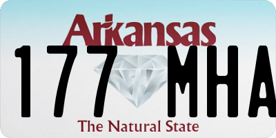 AR license plate 177MHA