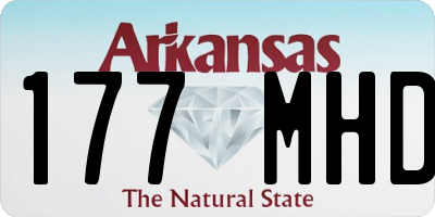 AR license plate 177MHD