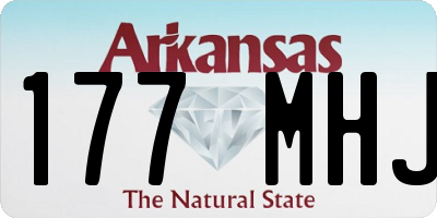 AR license plate 177MHJ