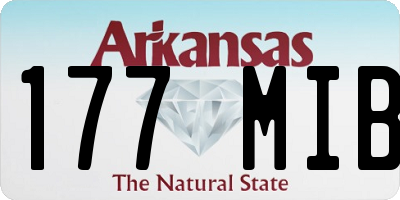 AR license plate 177MIB