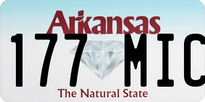 AR license plate 177MIC