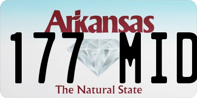 AR license plate 177MID