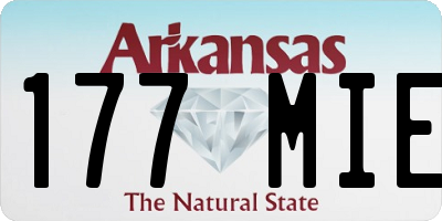 AR license plate 177MIE
